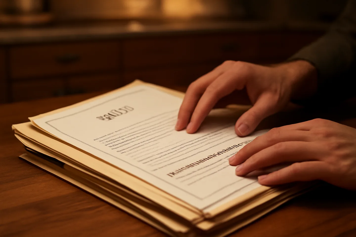 Sorting through inherited land documents and deed paperwork