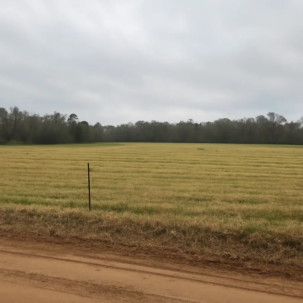 Rural acreage with open grassland and conifer forest in Gainesville, Georgia