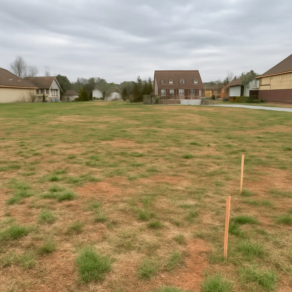 Cleared vacant residential lot for sale in Cobb County, Georgia